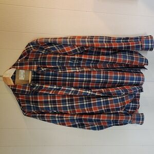 Rag and Bone Flannel LS Shirt Blue Plaid Size M